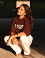Camiseta Mom Marrom