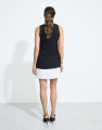 Vestido Curto Reto Unique Preto e Branco
