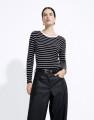 Blusa Reta Malha Boston Preto