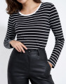Blusa Reta Malha Boston Preto