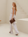 Top Cropped Listrado Macarella Latte