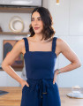 Top Cropped Orbe Marinho