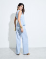 Calça Bethel Em Linho Baby Blue