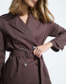 Trench Coat de Linho Gaudi Mascavo