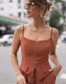 Corset Alfaiataria Cannes Amêndoa