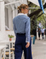 Camisa Listrada Ajustável Florata Azul