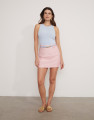 Short Saia Alfaiataria Mykonos Rosa Bebê