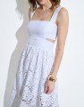 Vestido Maiolli Midi de Renda Branco