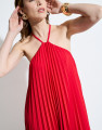 Vestido Plissado Vermelho Veneza