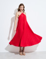 Vestido Plissado Vermelho Veneza