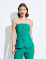 Corselet Ajustado Recortes Quebec Verde