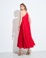 Vestido Plissado Vermelho Veneza