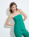Corselet Ajustado Recortes Quebec Verde