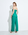 Corselet Ajustado Recortes Quebec Verde