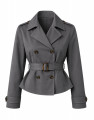 Trench Coat Curto Chumbo