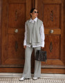 Conjunto Tricot Cachecol Coimbra Mescla