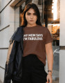 Camiseta Mom Marrom