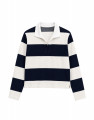 Polo Manga Longa Edimburgo Azul Marinho